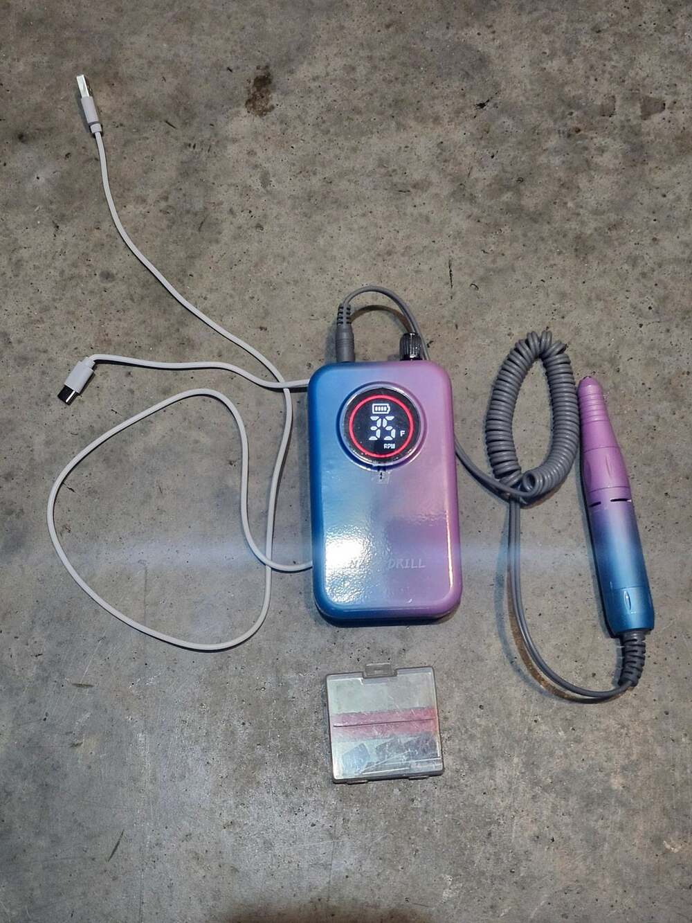 Professional Electric Nail Drill Machine Ombre Purple Blue